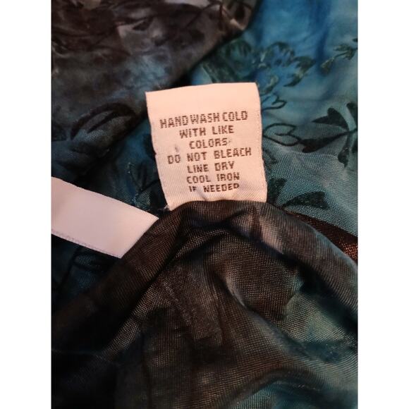 Sami & JO Babydoll Stretch Top Women's XL Blue Black Whimsigoth Fairy Goth Dark - Picture 11 of 12